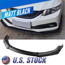 Front Bumper Lip Splitter Spoiler Matte Black For Honda Civic 2012-2015