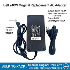 Lot of 10 OEM Dell 240W Power Adapter Supply LA240PM190 FHMD4 HA240NM180 Charger