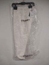 Theory Treeca Pull On Pants  Women's 8  Ivory  Slim Crop  Mid Rise