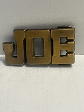 - Vintage 1980 s Brass Colored Belt Buckle Joe Name Free Shipping