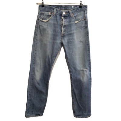 Levi’s 501 Jean Homme W33 L32 Bleu Vintage Pantalon Bouton Droit - Photo 1/4