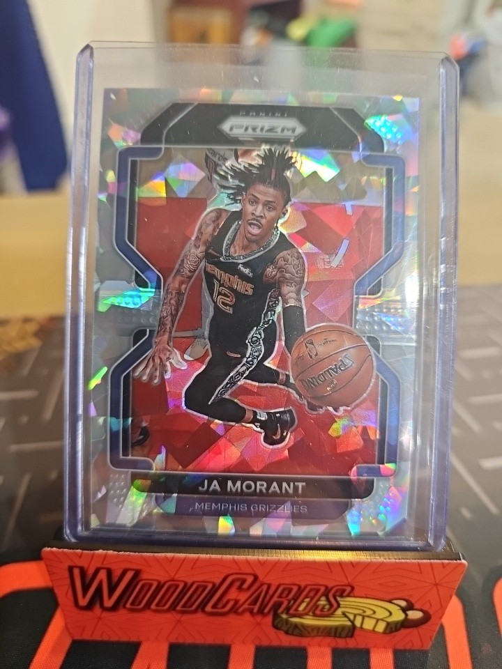 2021-22 Prizm JA MORANT SILVER CRACKED ICE MEMPHIS GRIZZLIES # 194
