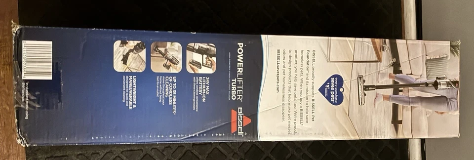 BISSELL Powerlifter Turbo Cordless Black Stick Vacuum 3789X - Heavy Duty - Image 3 of 4