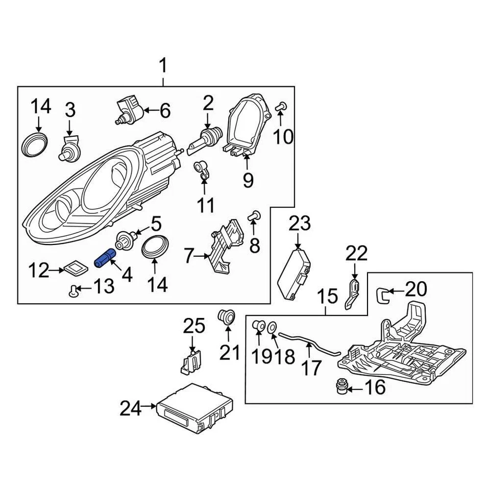 For Porsche Boxster 2009-2016 Porsche Turn Signal Light Bulb - Изображение 4 из 4