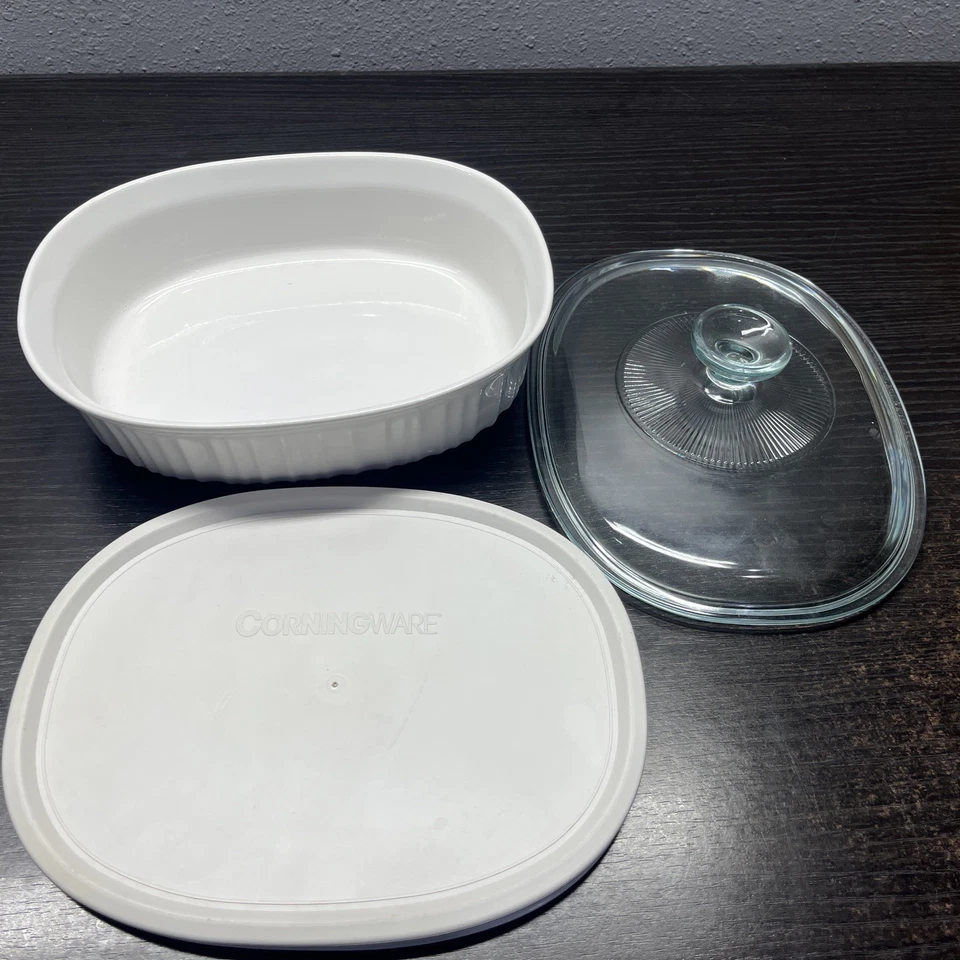 Corning Ware французская белая овальная форма для запекания 1,4 л 1,5 кварты керамика для приготовления пищи - Изображение 4 из 4