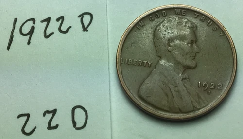 1922 D ; Wheat Penny ; good condition #22D