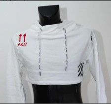AKA Hooded Crop Top – White Irish Design 