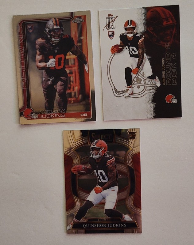 2025 "Quinshon Judkins" Rookie 3 Card Lot "Cleveland Browns"
