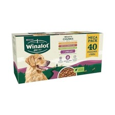 WINALOT Meaty Chunks Mixed in Jelly Wet Dog Food Pouches 40X100G 3.50 per kilo