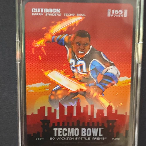Techno Bowl Bo Jackson Battle Arena CUTBACK Barry Sanders Fire Skyline 165 sick