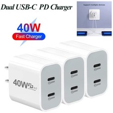 PD 40W Fast USB C Charger Block Wall Charger US Plug USB-C Type C Power Adapter
