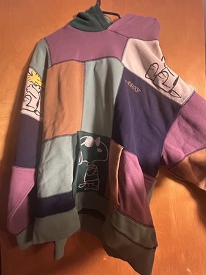 Savage x Peanuts Patchwork Snoopy Hoodie   Multicolor Oversized -M-Brand New