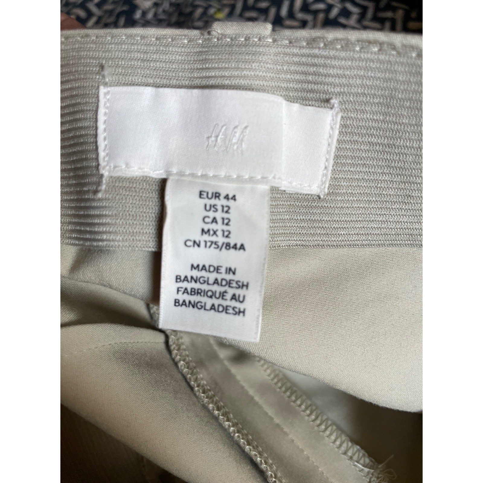 H&M Beige US 12 Straight Leg Ankle Pants Career Casual Modern thumbnail 5