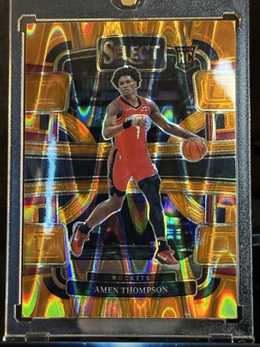 2023-24 PANINI SELECT #96 CONCOURSE ORANGE TECHTONIC PRIZM (RC/SP) AMEN THOMPSON