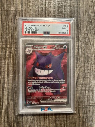 Pokémon Gengar EX Full Art Ultra Rare TCG Card Temporal Forces 193/162 PSA 9