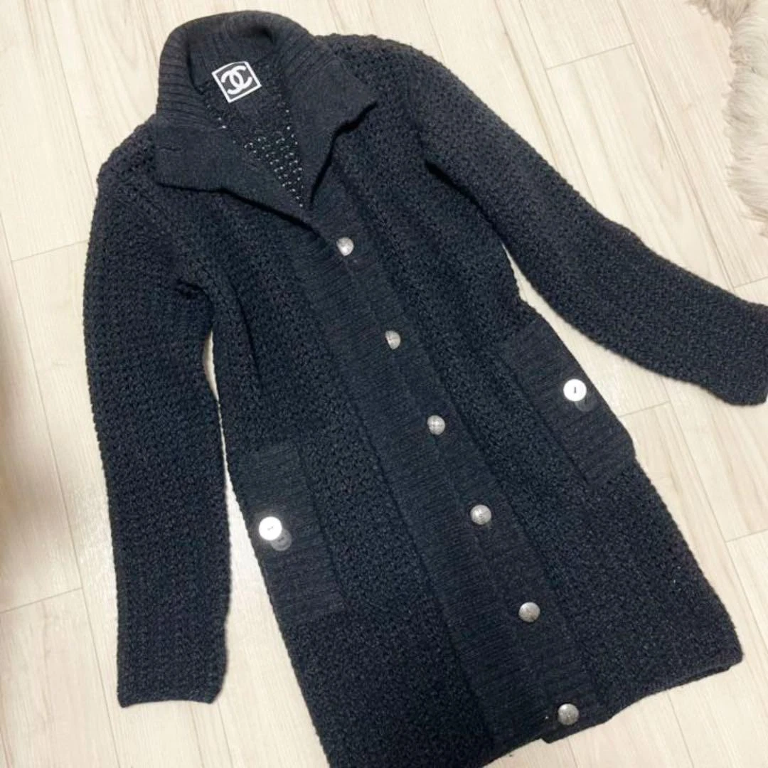 Cardigan cappotto lungo maglia Chanel
