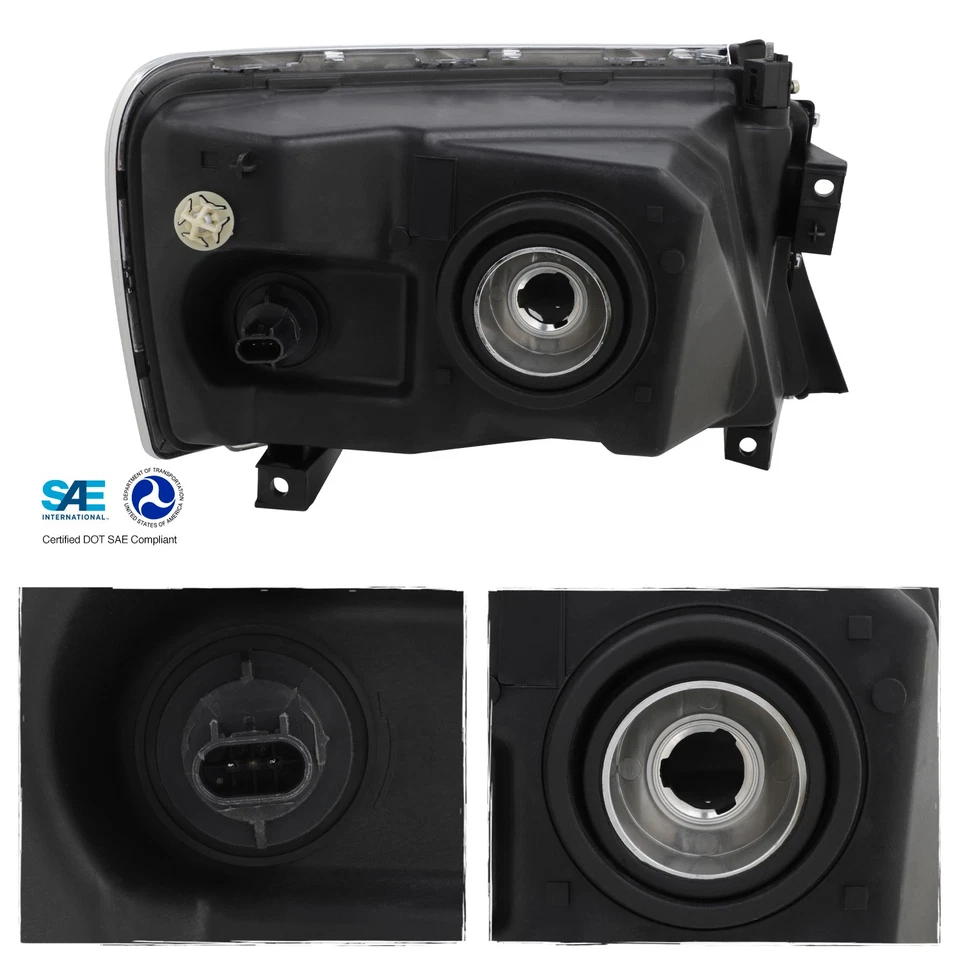 For 2008-2011 Dodge Dakota Pickup Halogen Headlights Lights Lamps Left + Right - Image 3 of 4