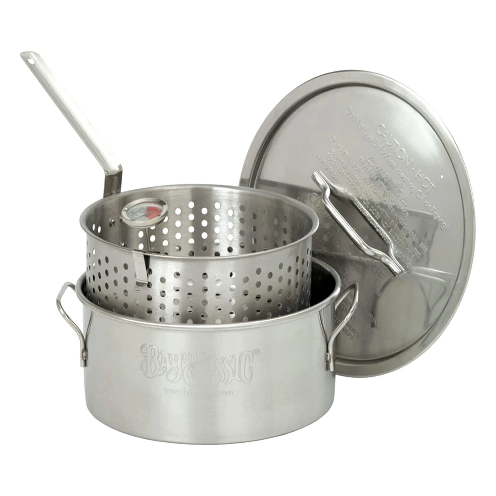 Bayou Classic 10 Quart Stainless Steel Fry Pot w/Perforated Basket & Thermometer
Opens in a new wind
