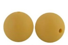 5 pc. TAN Silicone 15mm beads Food Grade silicone Solid color 1211910115