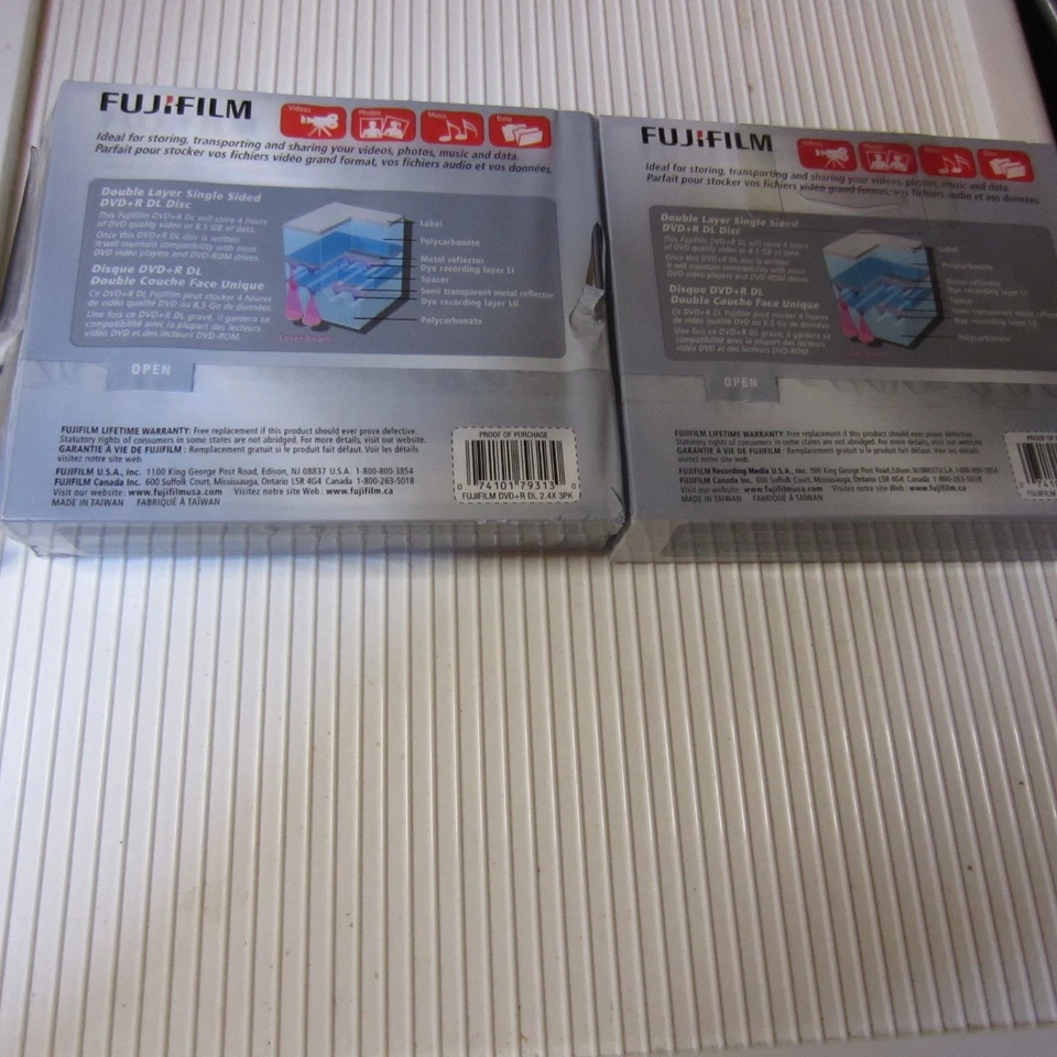 Fujifilm 2- 3 PackS DVD+R DL 240min 8.5GB 8x Recordable Double Layer Disc NEW - Image 2 of 2