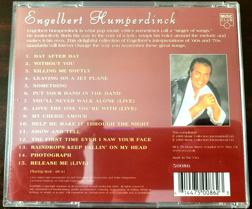 Engelbert Hamperdinck - Songs From The Heart - Pop Vocal Excellent CD Foto 4 de 4