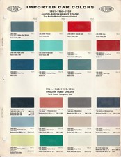 1959 1960 1961 1962 Import Paint Chips Austin Hillman Mg Mga Volkswagen Triumph 1959 1960 1961 1962 Import Paint Chips Austin Hillman Mg Mga Volkswagen Triumph