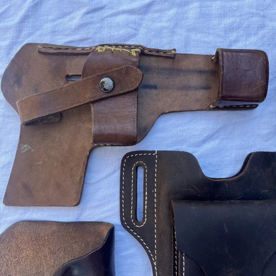 Holster Lot 6 Pc Collection Robert Saddlery Maker El Paso Texas Leather Tooled + - Image 2 of 4