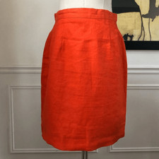 Vintage Esprit Orange 100 Linen Skirt 2