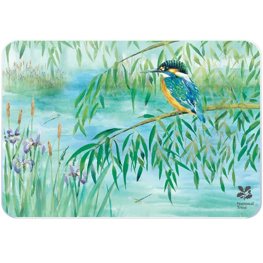 Tuftop Kingfisher Medium Worktop Protector National Trust Glass 40x30cm