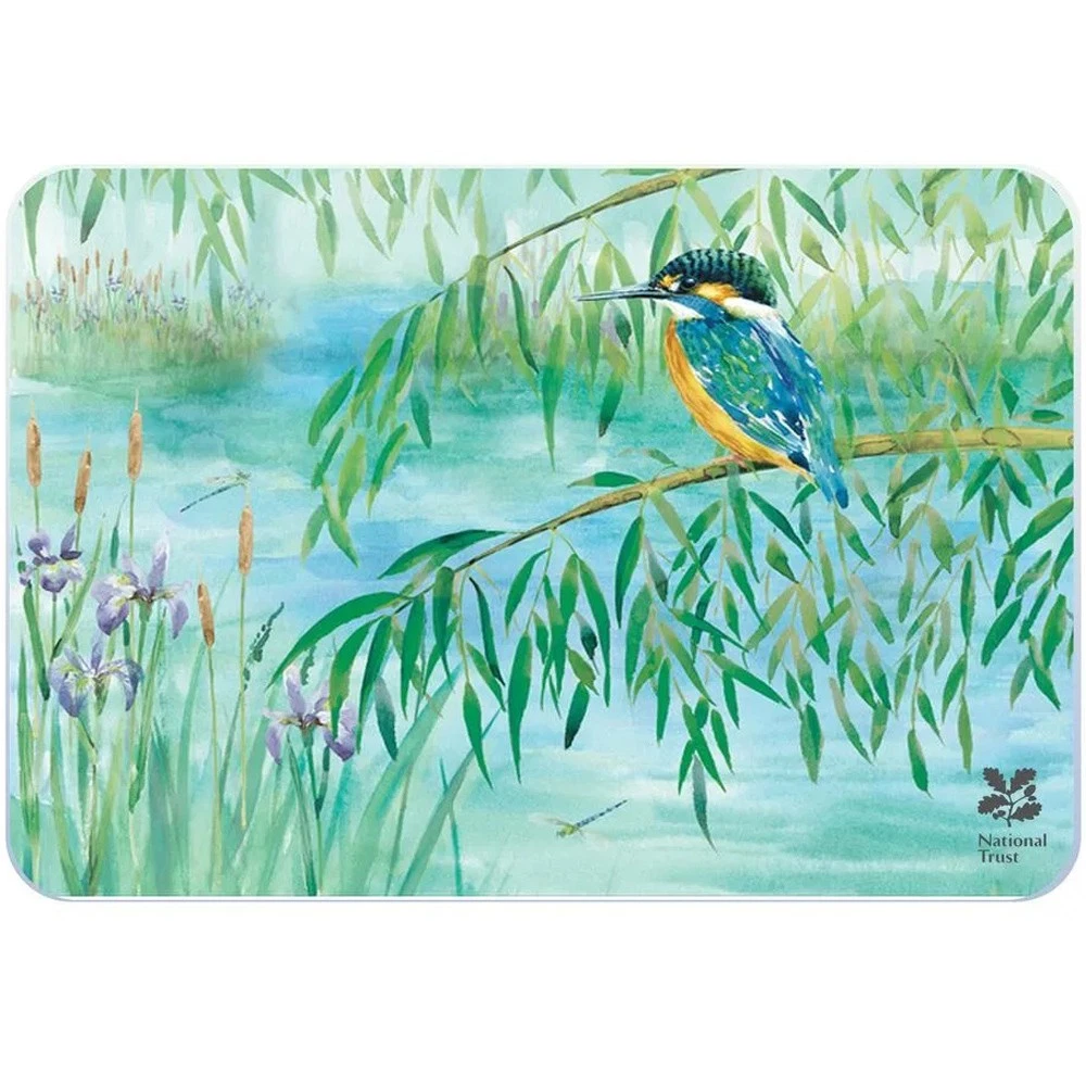 Tuftop Kingfisher Medium Worktop Protector National Trust Glass 40x30cm