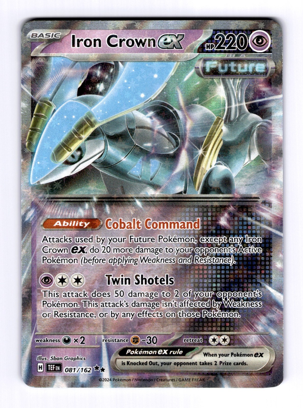 2024 Pokémon Temporal Forces Iron Crown ex #81 DR NM