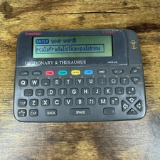 Vintage Franklin MWD-640 Handheld Dictionary  Thesaurus, English, Battery,Games