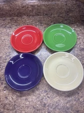 Lot Of 4 Homer Laughlin  Fiesta 6” Saucers Multicolor