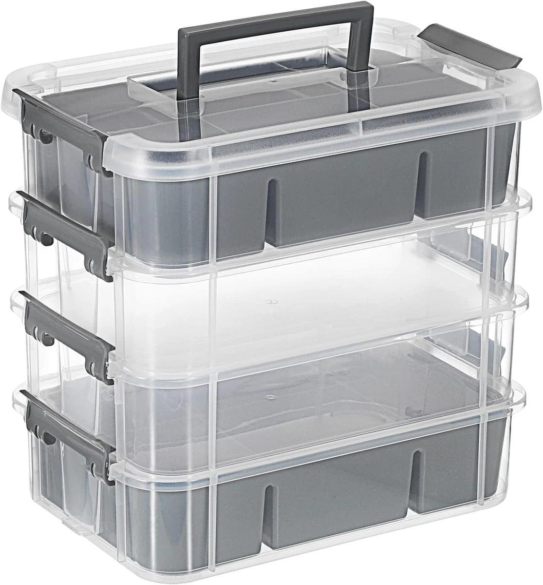 Estuche Organizador Portátil Para Batallas De Giroscopio – Caja De Plástico Con Asa Y Compartimentos Segmentados, Ideal Para Viajes Y Torneos, Protege Tus Accesorios Y Piezas