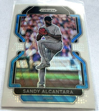 2022 Panini Prizm Baseball Sandy Alcantara Miami Marlins White Wave Prizm #74