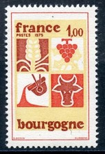🦬Timbre France N°1848 - Luxe ** - Bourgogne -  MNH** - 1975🦬