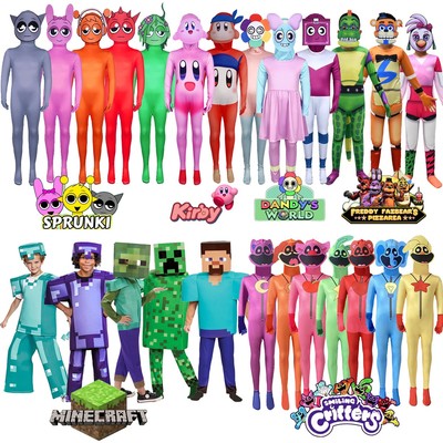 Spiel Sprunki Dandy's World FNAF Minecrafts Cosplay Kostüm Halloween Fasching,