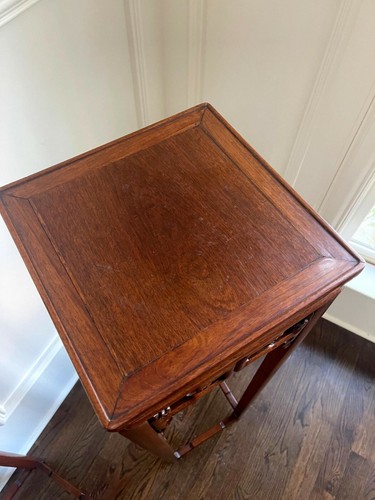 Pair of Antique Chinese Wood Stands Pedestal Table - Picture 6 of 12
