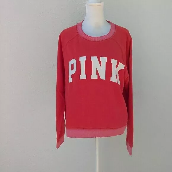victoria-secret-vs pink distressed sweatshirt