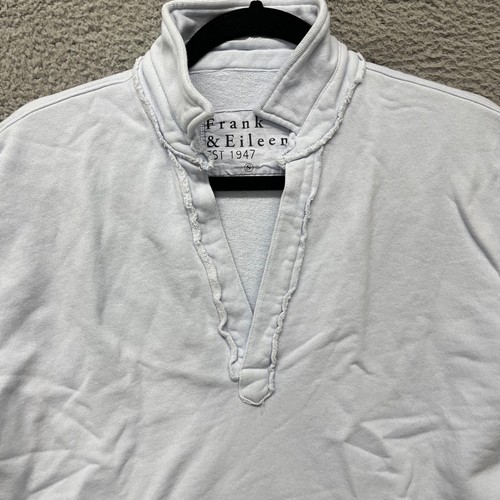 Top Frank & Eileen donna S bambino blu Patrick Popover triplo pile minimalista - Foto 2 di 12