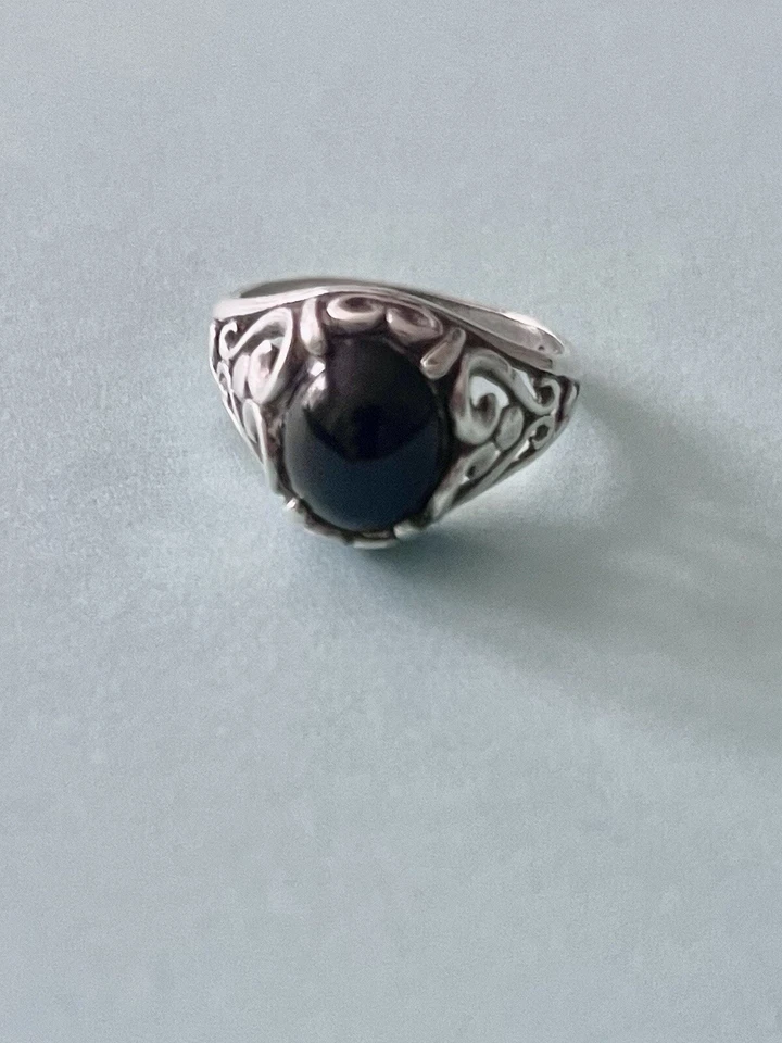 Anillo de plata de ley, ónix negro Kabana 925 talla 6 * Foto 4 de 4