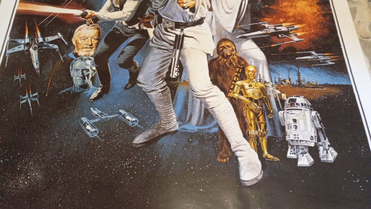 Vintage 1993 Star Wars Style C Zig Zag Movie Poster Germany Vintage 1993 Star Wars Style C Zig Zag Movie Poster Germany