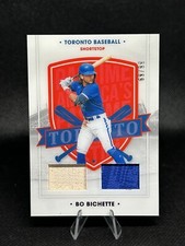 2021 Panini Chronicles Bo Bichette Dual Swatch Jersey And Bat 69/99