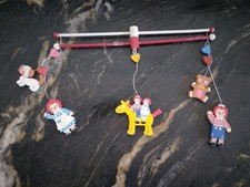 VTG 1972 Raggedy Ann Andy Baby Doll Crib Mobile Knickerbocker 3605 Nursery
