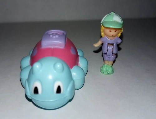 Vintage 1992 Polly Pocket Ladybird Pen Pal Pencil Topper (Bluebird)