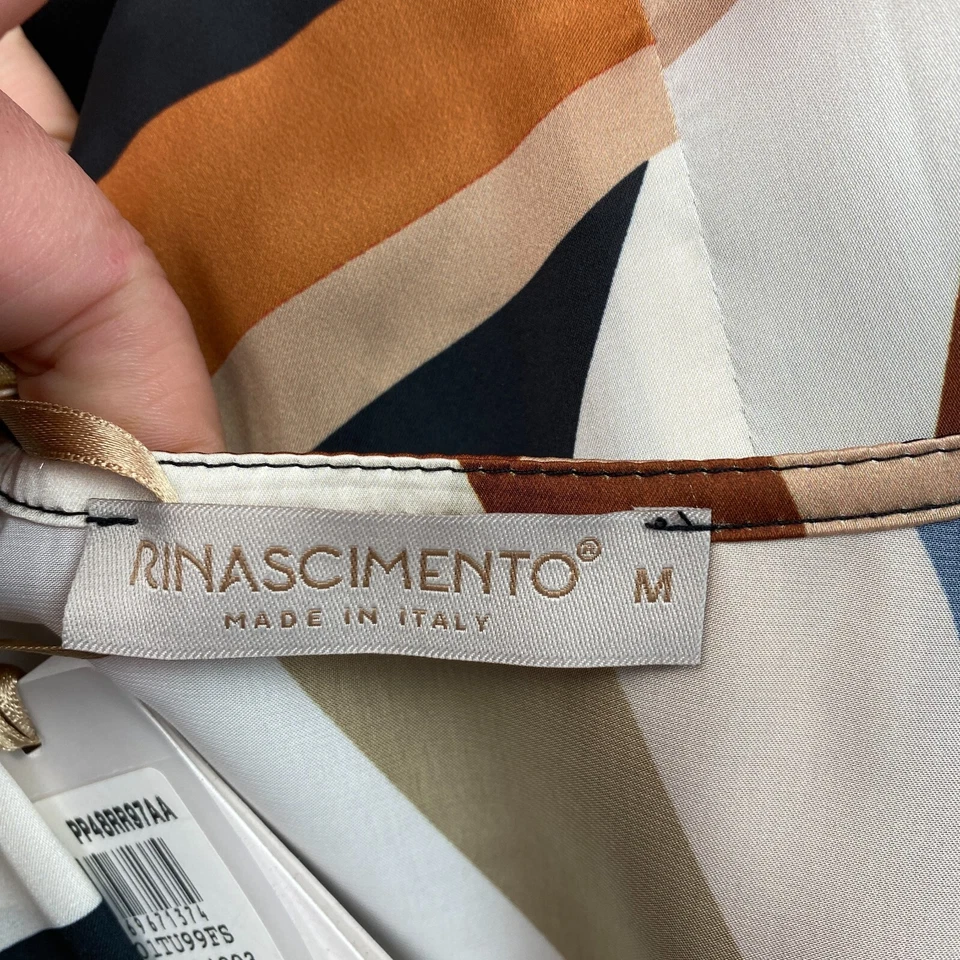 Rinascimento Femme Noir Manches Longues Col V Robe Fourreau Taille M - Photo 4/4