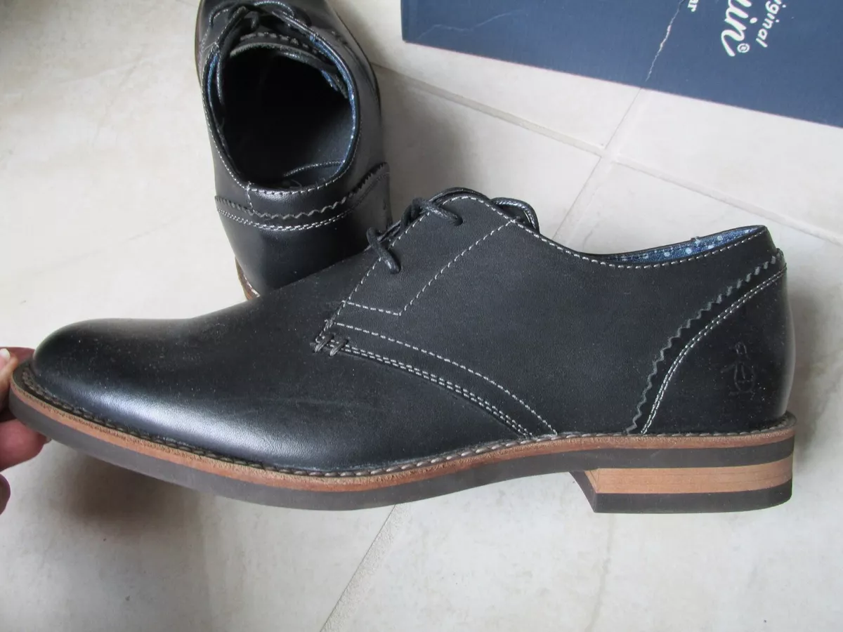 NEW Penguin Wade Oxford Lace up Casual Dress Shoes MENS 8 Black 180.00