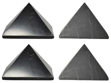 Shungite World Shungite Pyramid Set 4 pcs - 110 mm / 4.33" (Polished+Unpolished)