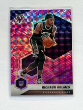 2020-21 Panini Mosaic Richaun Holmes Pink Camo Prizm #142 Sacramento Kings