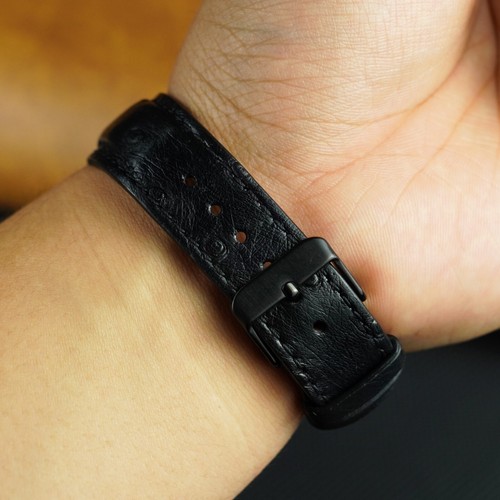 Real Ostrich Leather Watch Band Men Classic Ostrich Watch Strap Quick Release - Picture 3 of 49